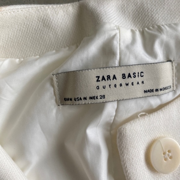 ZARA ecru ivory coat with drop shoulder balloon sleeves size M - Picture 5 of 9